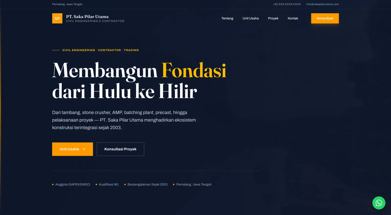 Enam pilar unit usaha PT. Saka Pilar Utama